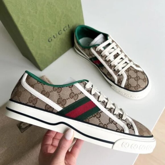 Gucci Tennis 1977 Low Top Logo Sneakers—GORGEOUS!! Like New Condition - Picture 1 of 7